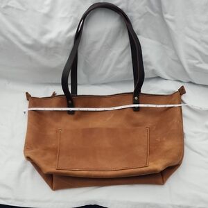 Chic Brown Leather Tote Bag